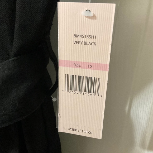 Nanette Lepore Sleeveless Denim Button Down Mini Dress Black Size 10 - Picture 8 of 10